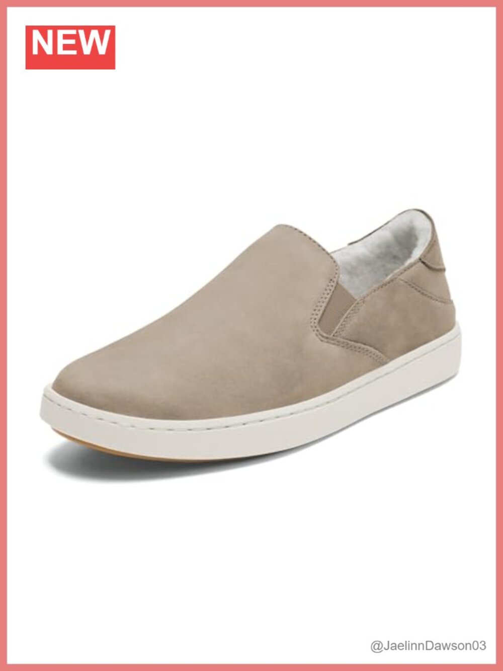 Women's Waterproof Leather Slip-On Shoes with Shearling Lining Easy On & Off